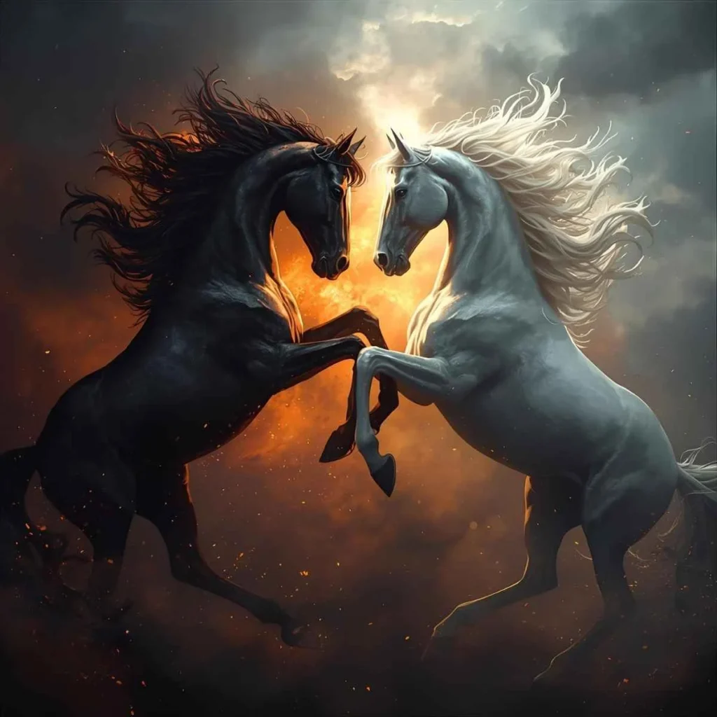 Black Horse vs. White Horse Symbolism
