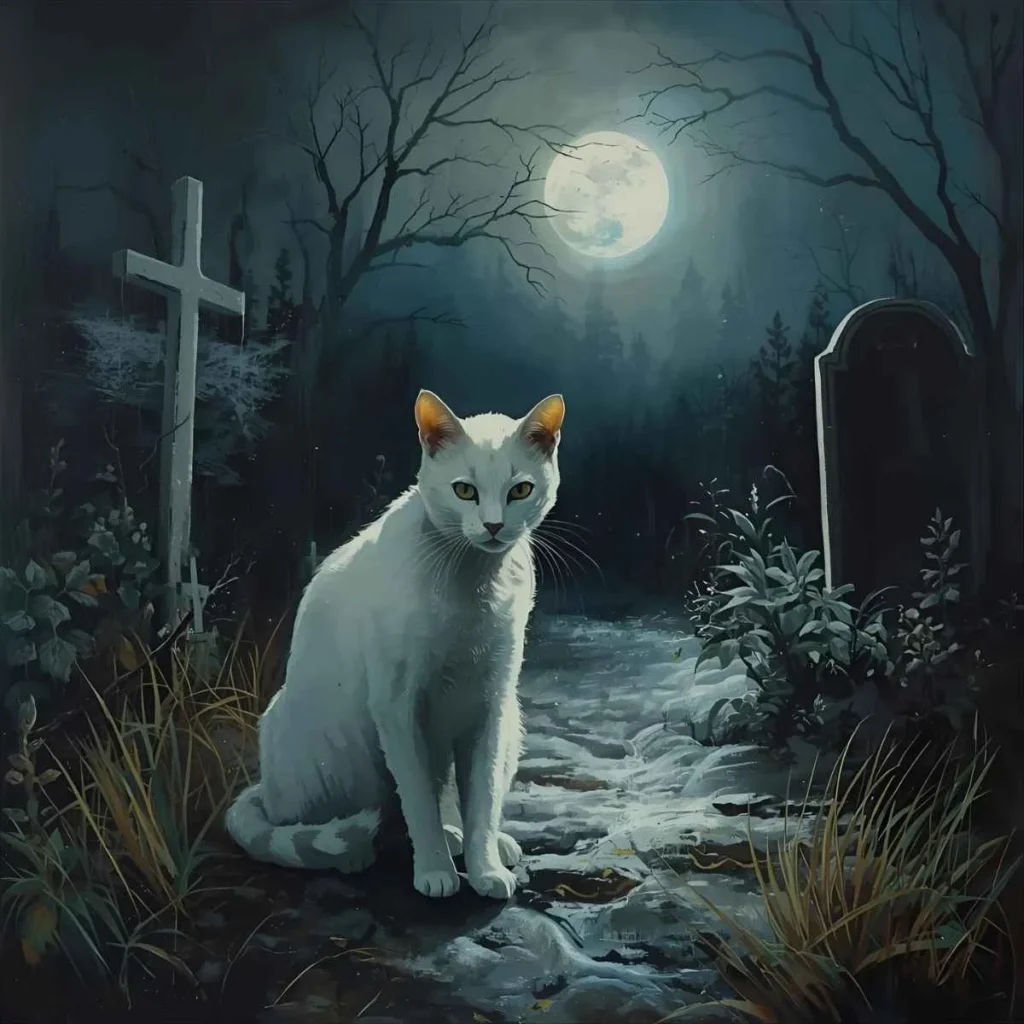 Seeing a White Cat at Night Meaning