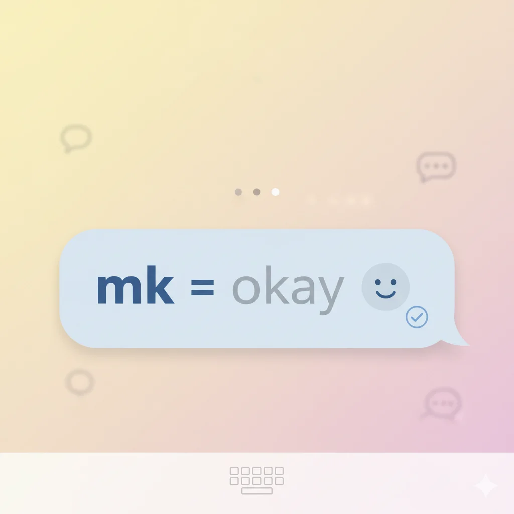 what does mk mean in text
