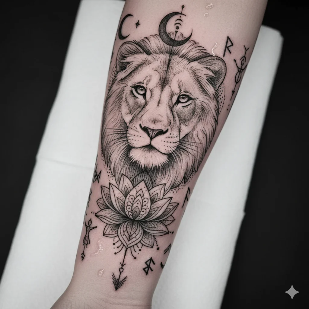 deep meaning female strength symbol tattoo