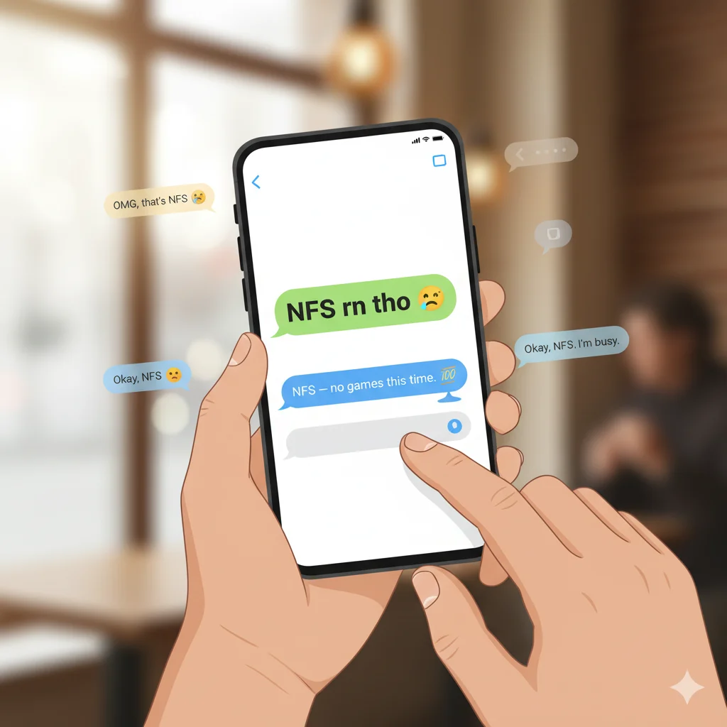 what does nfs mean in text
