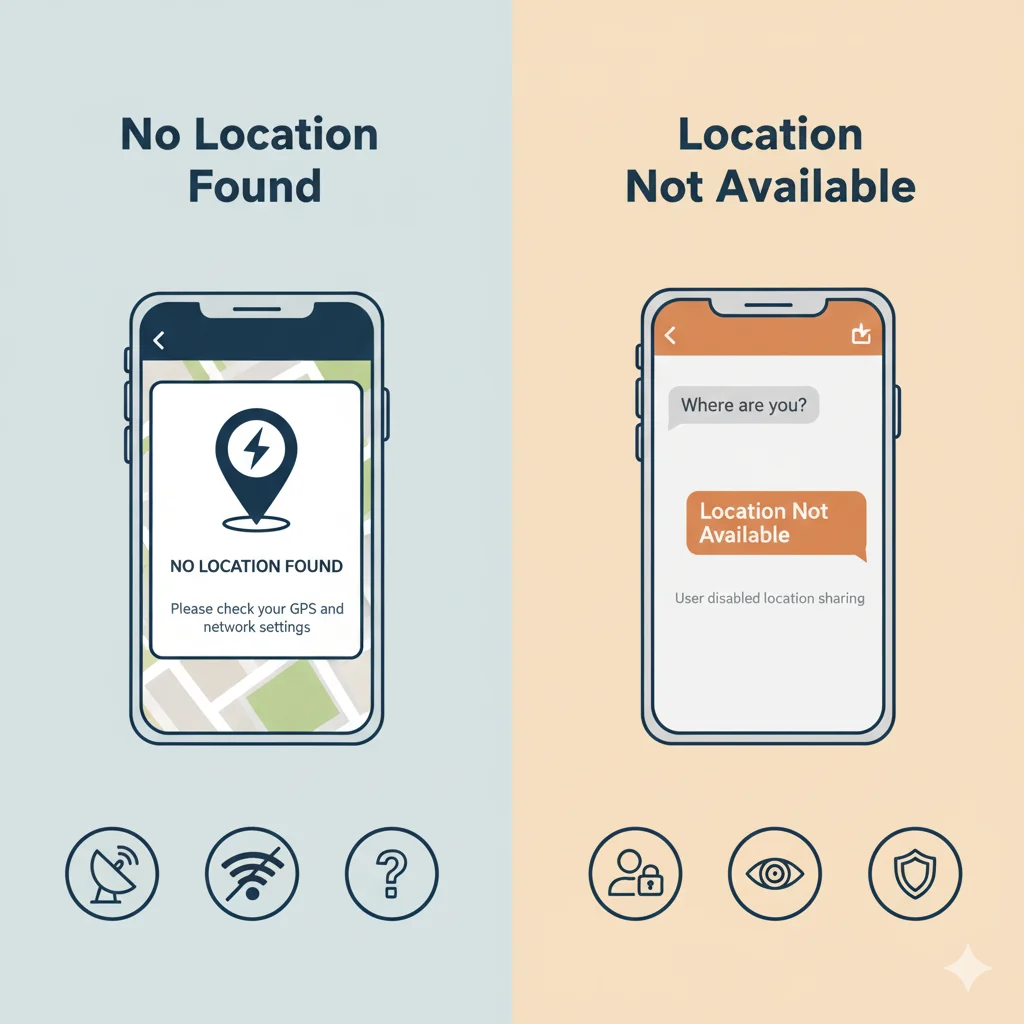 what does no location found mean